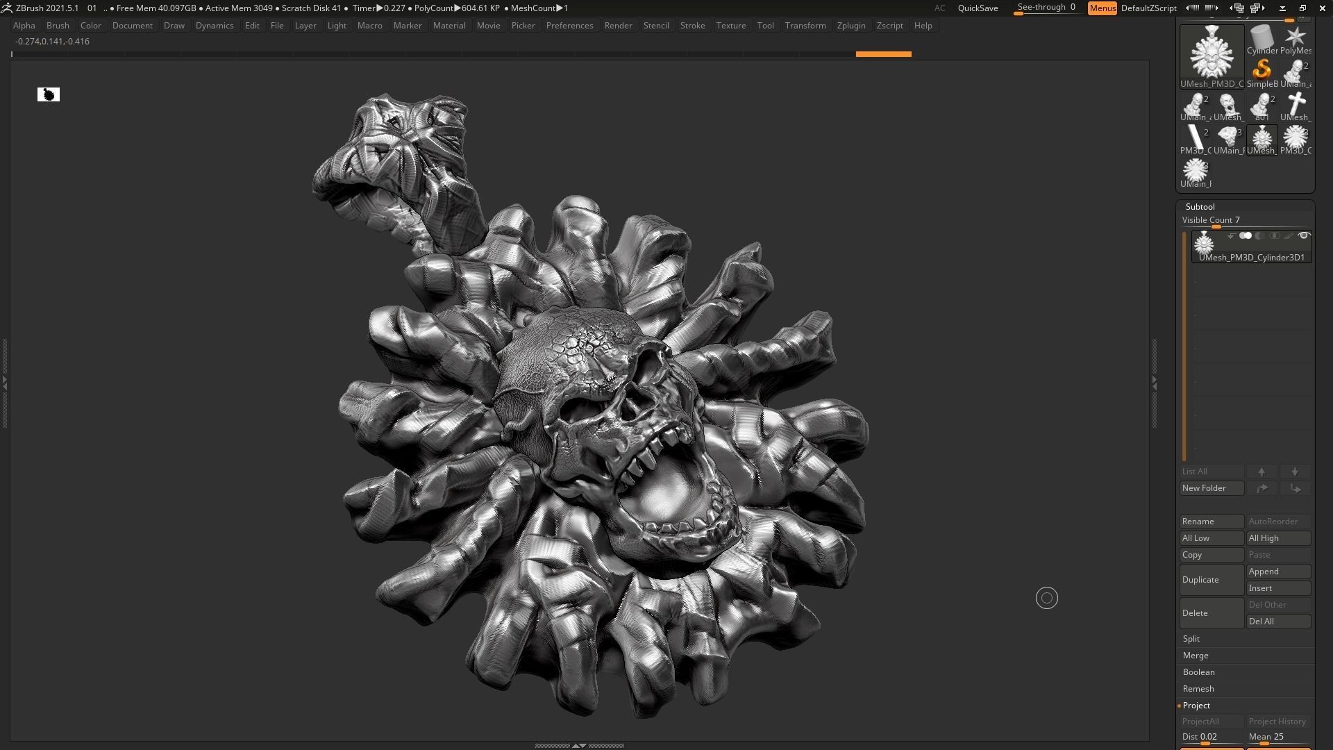 Skull Pendant 3d print model 18 3D print model_8