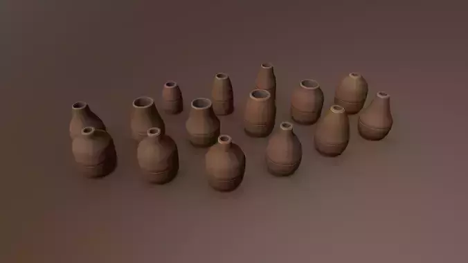 Stylized PBR Urn Pot 1 Pack