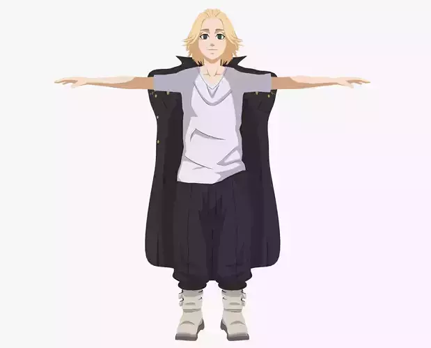 Mikey Tokyo Revengers Low-poly 3D model