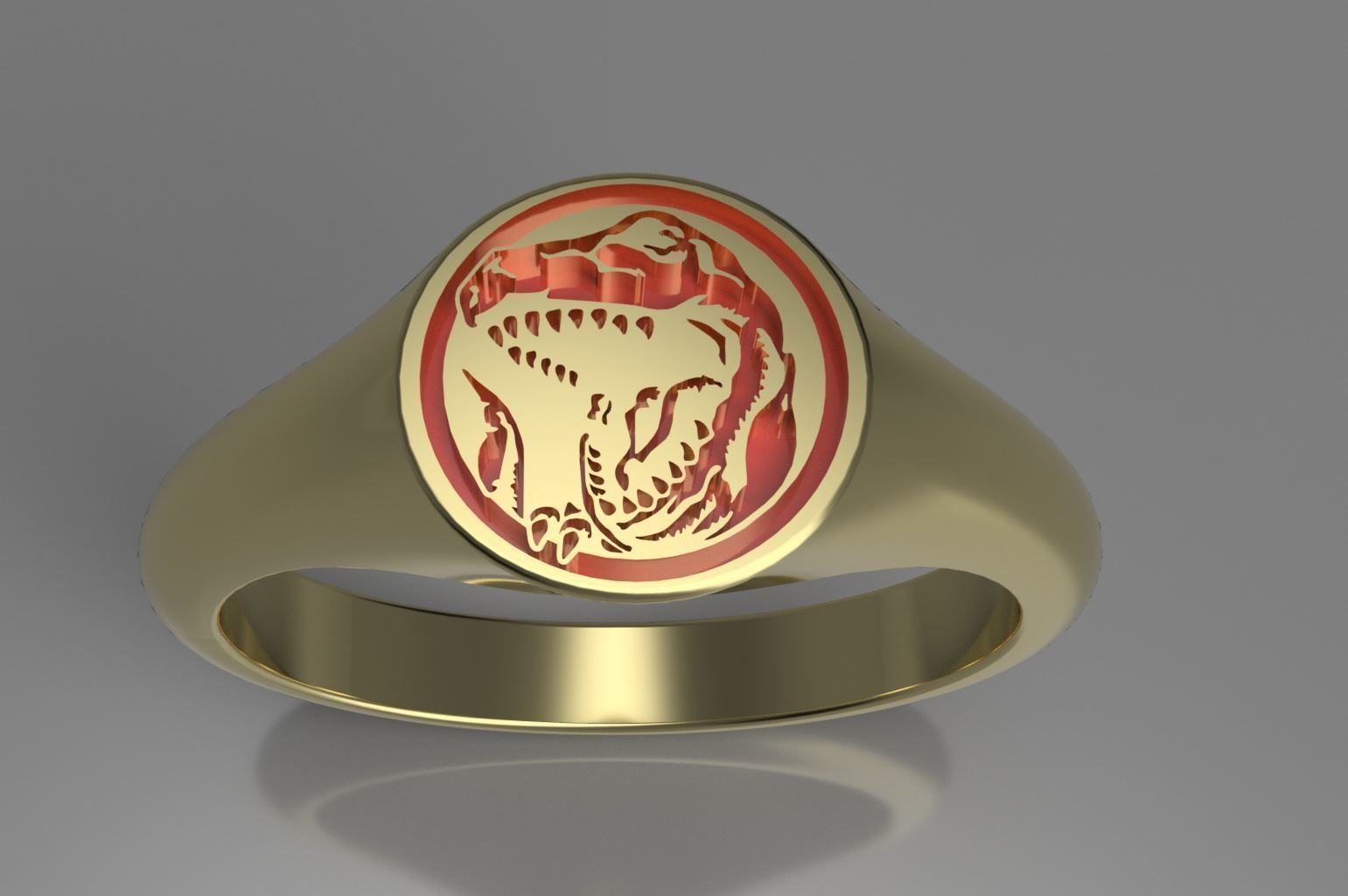 Red Power Ranger Signet Ring free 3D model 3D printable | CGTrader