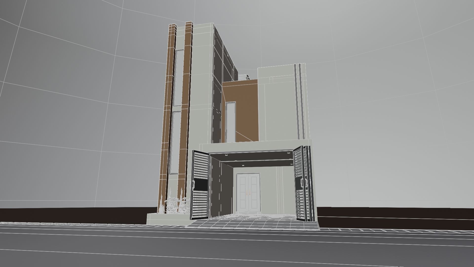 Blender Eevee Minimalist Home Design Low-poly 3D model 3D model_16