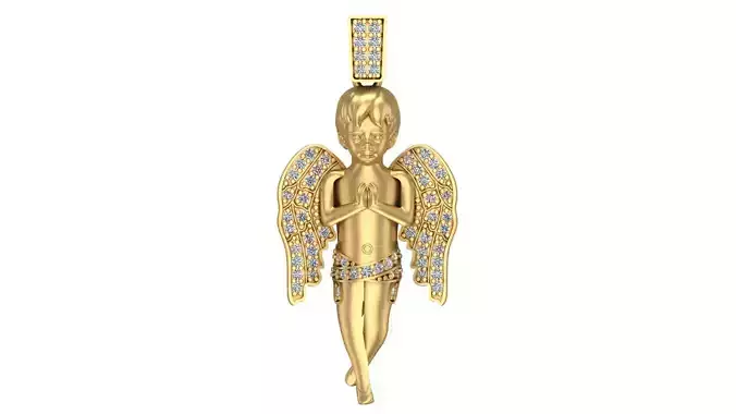 Diamond Angel pendant 3D print model
