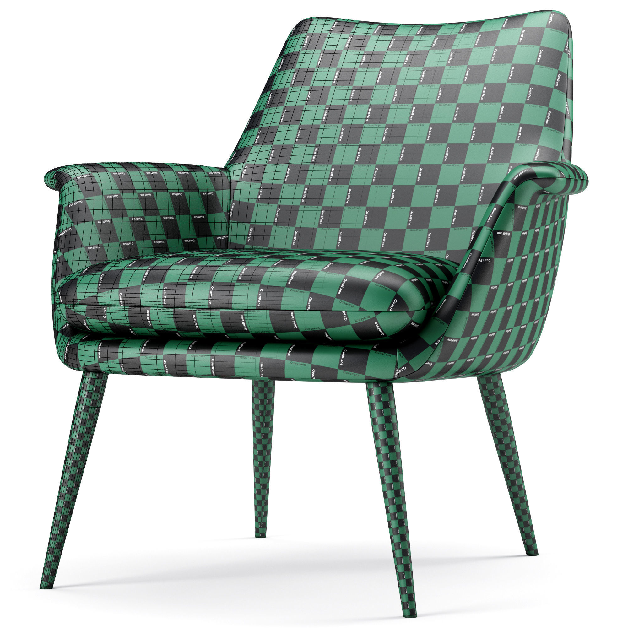 Finley Lounge Chair West Elm 3D model_5