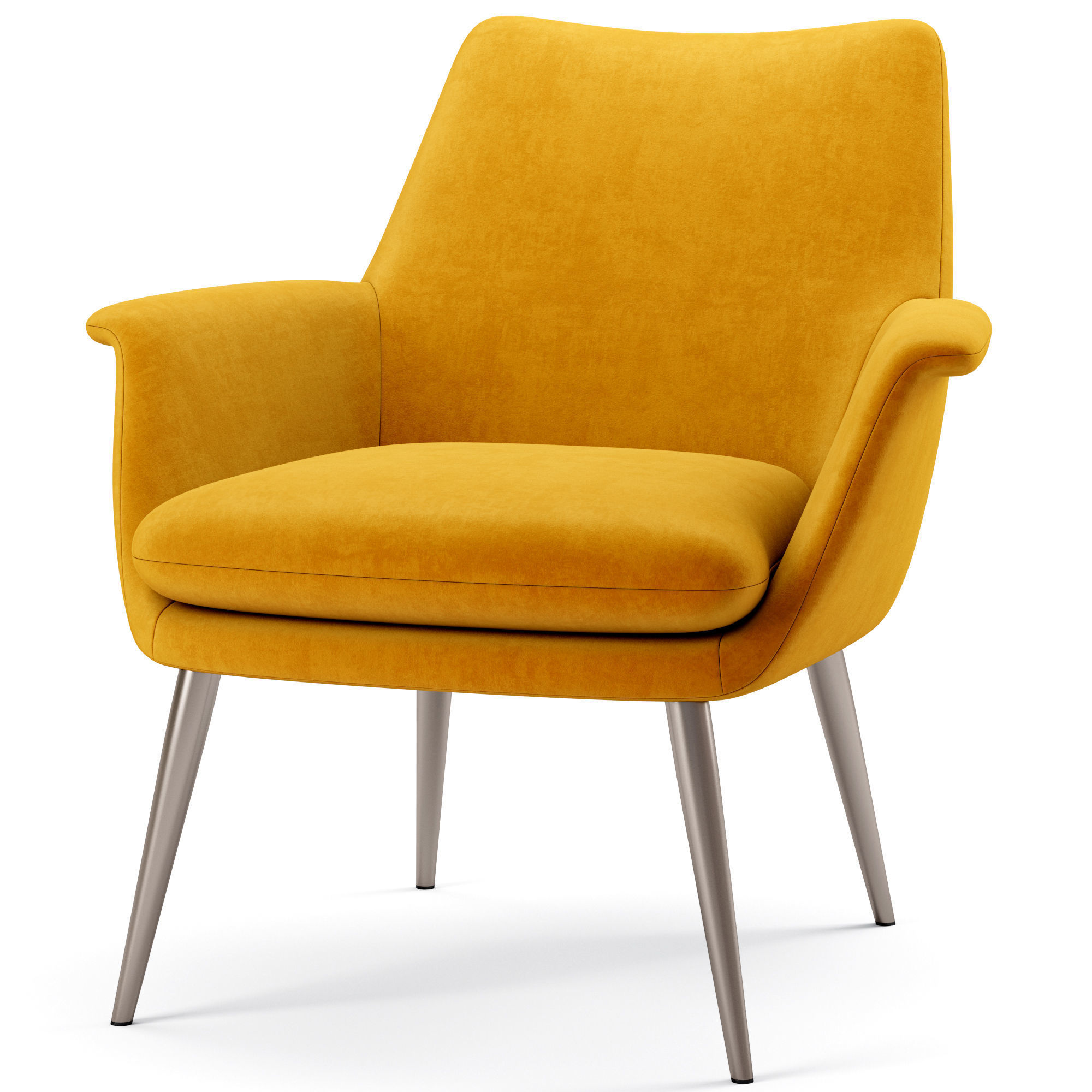 Finley Lounge Chair West Elm 3D model_1