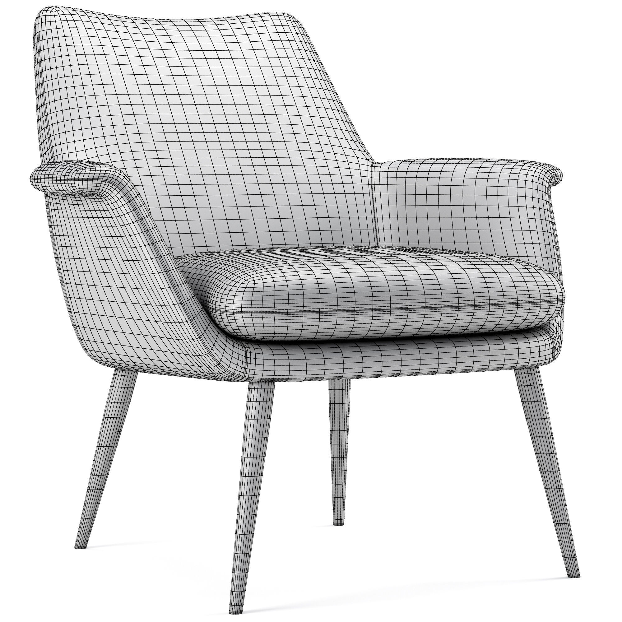 Finley Lounge Chair West Elm 3D model_6
