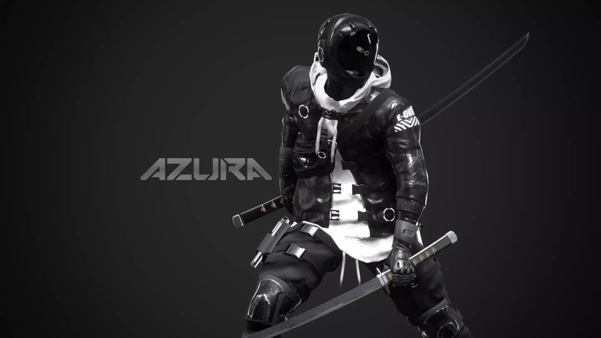 Cyberpunk Azura Robot Low-poly 3D model_0