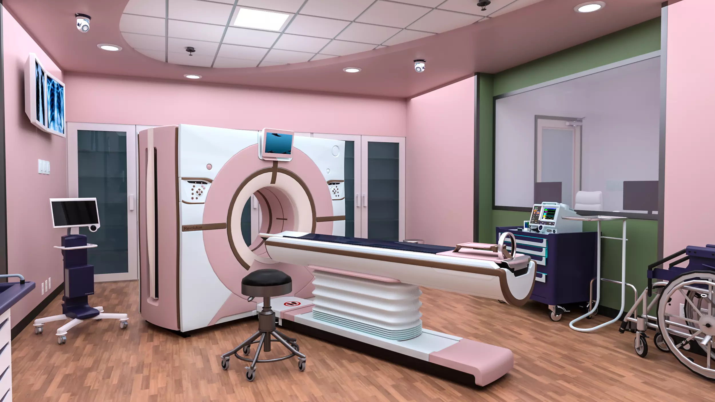 Medical Spaces-Radiology-CT-Scan  Room 3D model_0