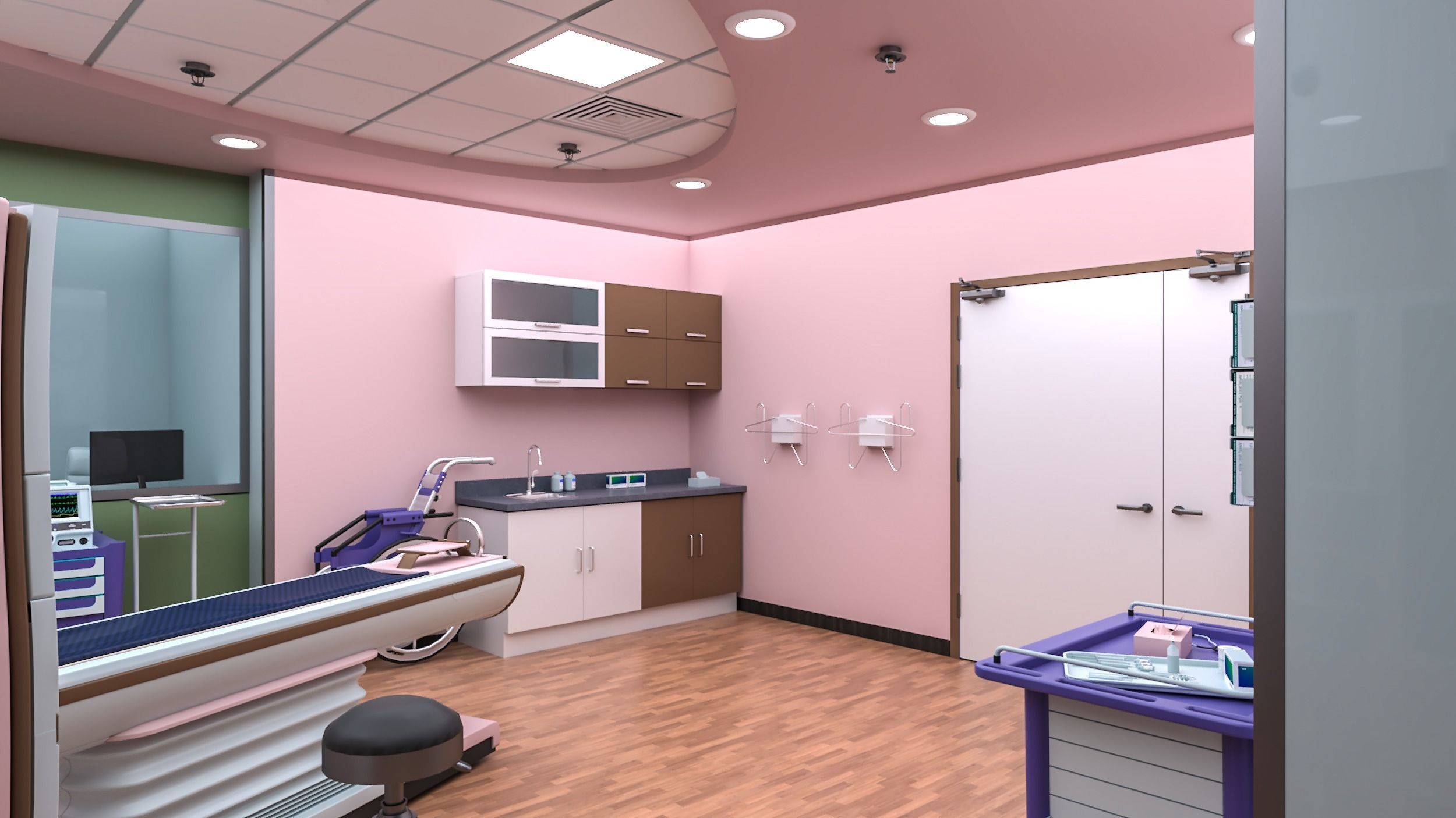 Medical Spaces-Radiology-CT-Scan  Room 3D model_6