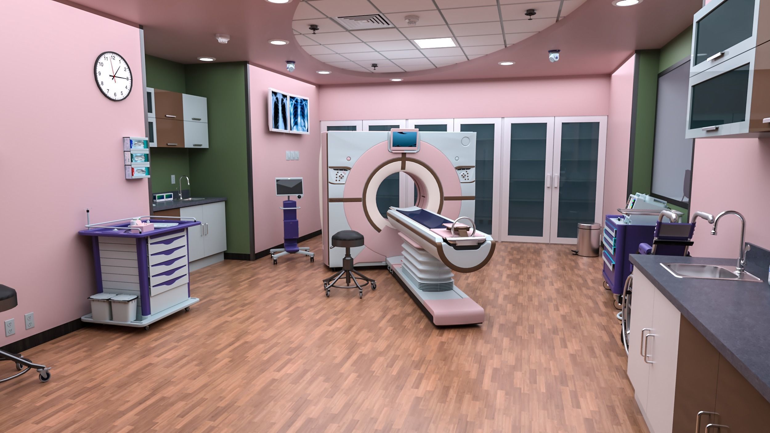 Medical Spaces-Radiology-CT-Scan  Room 3D model_2