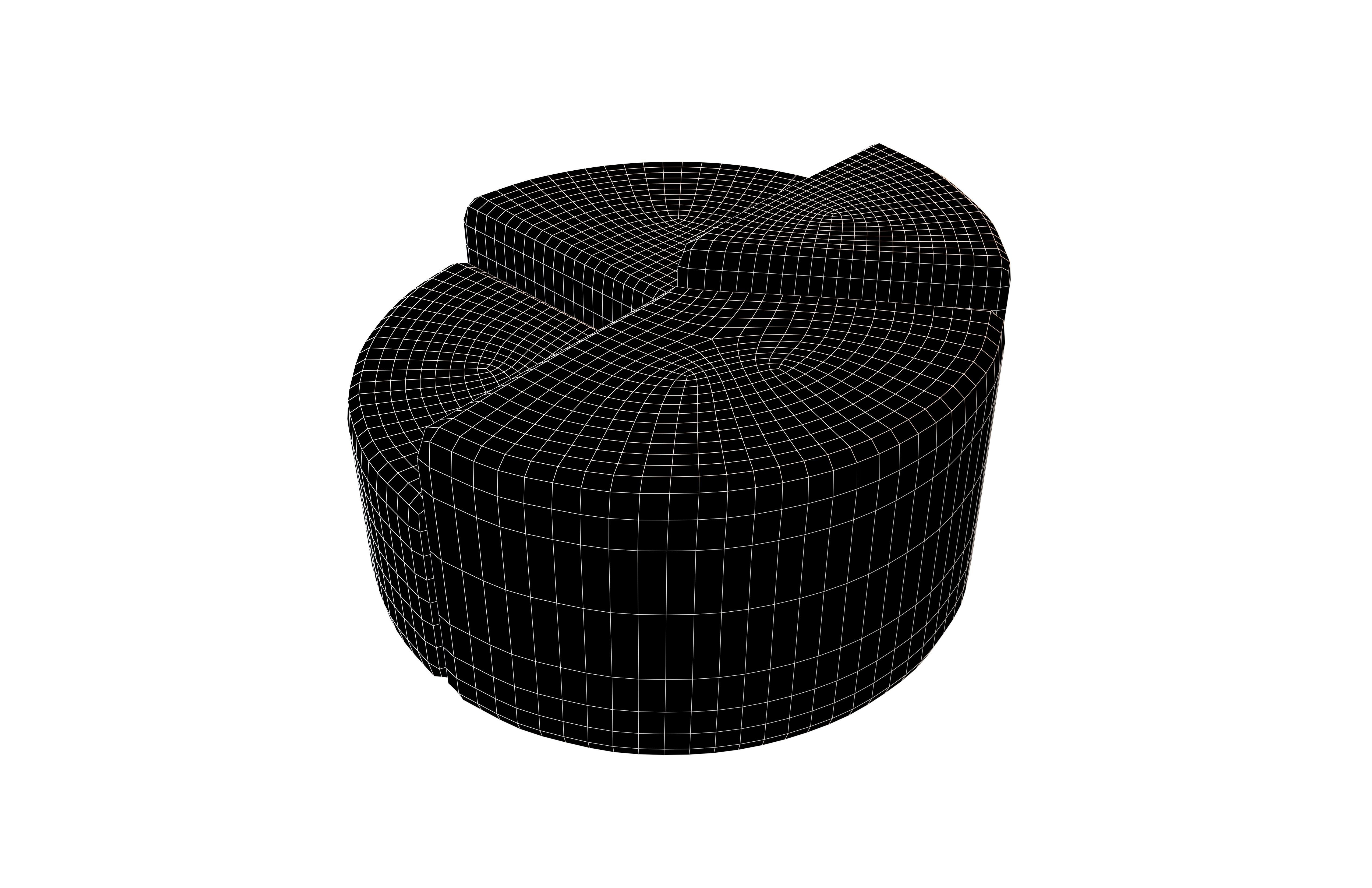 Pie Graph v4 001 Low-poly 3D model_5