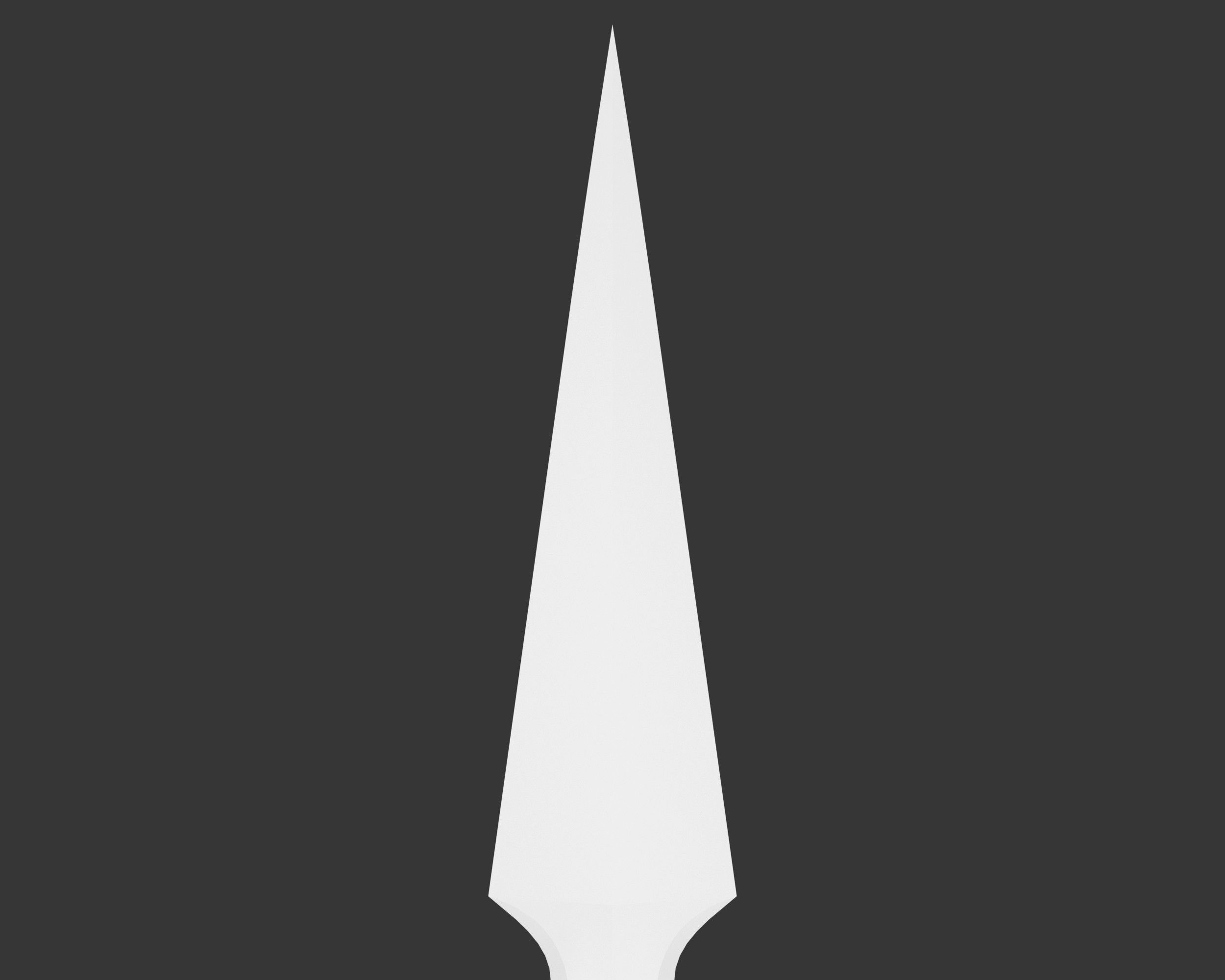 Medieval Elegant Weapon Throwing Knife Low-poly 3D model_10