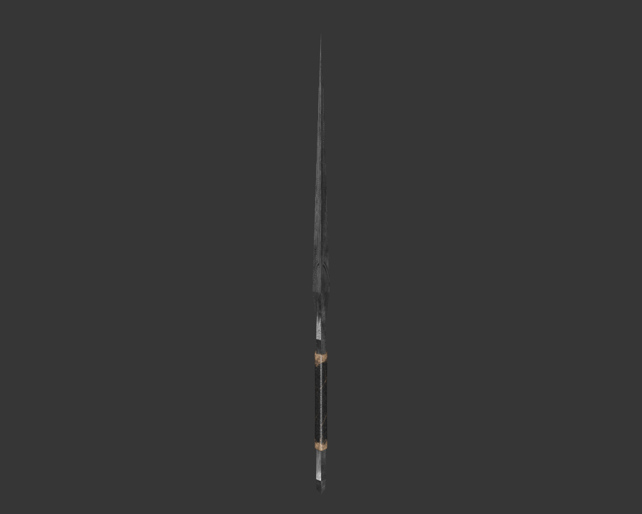 Medieval Elegant Weapon Throwing Knife Low-poly 3D model_6