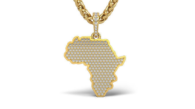 Africa pendant 3D print model