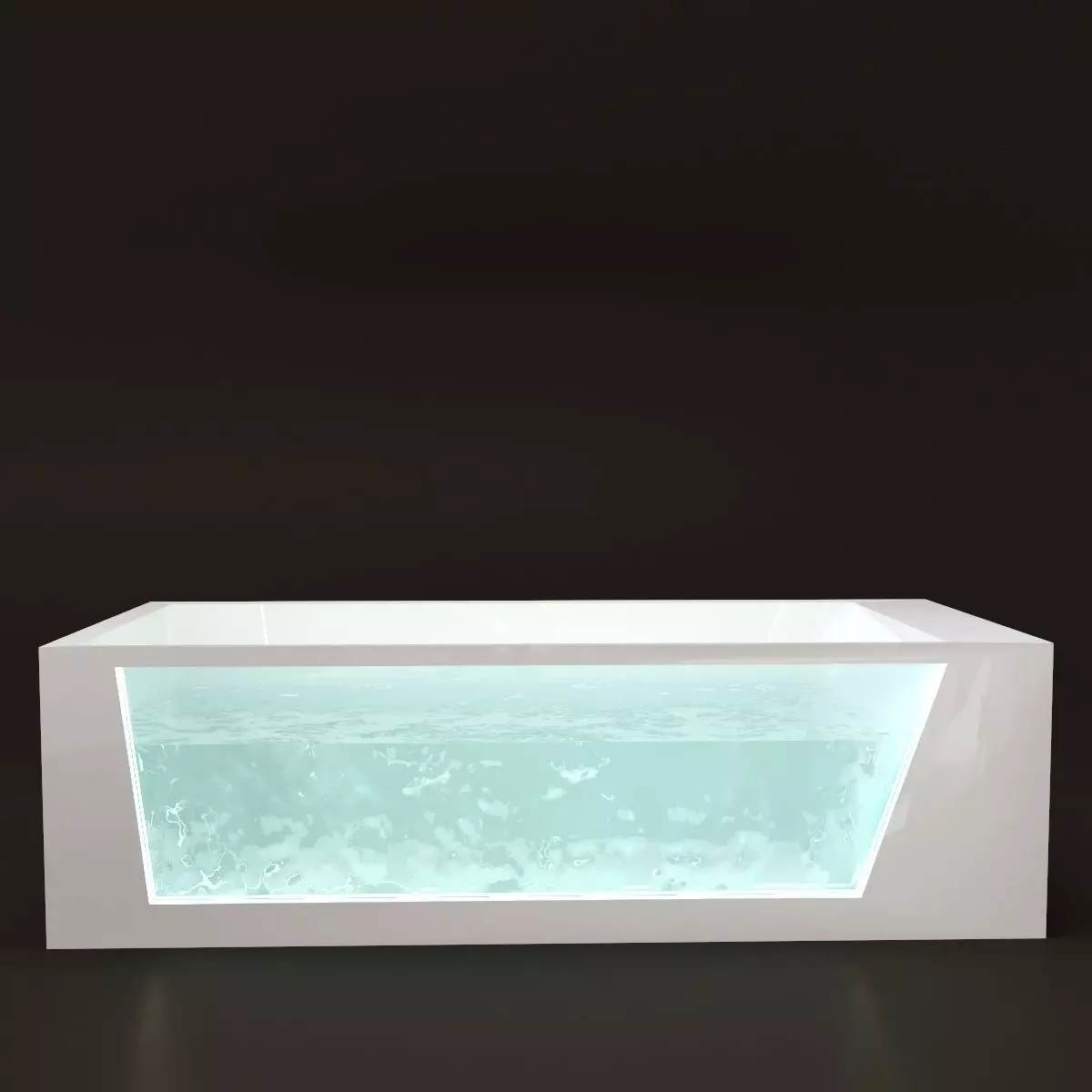 Bathtub Low poly with water in it Free low-poly 3D model