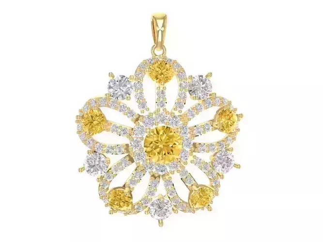 Luxury Flower Diamond Pendant Jewelry 878