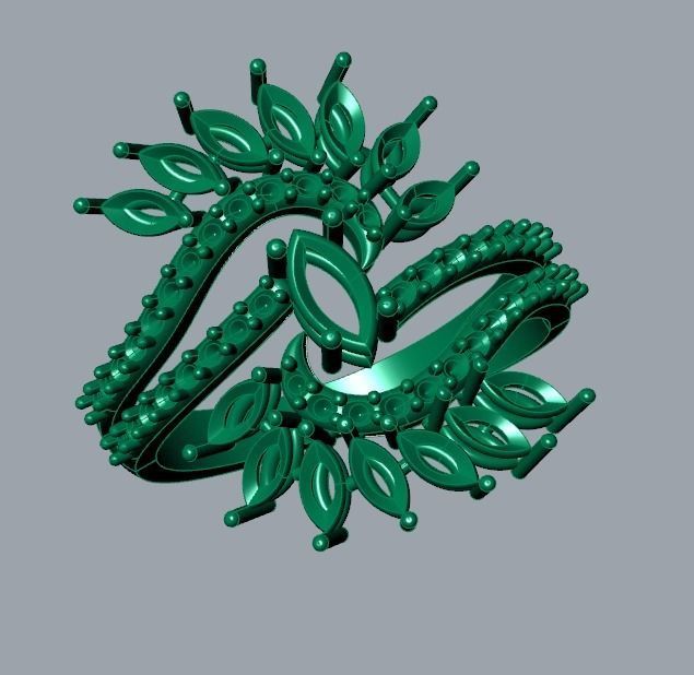 marquis ruby and diamond ring 3D print model_6