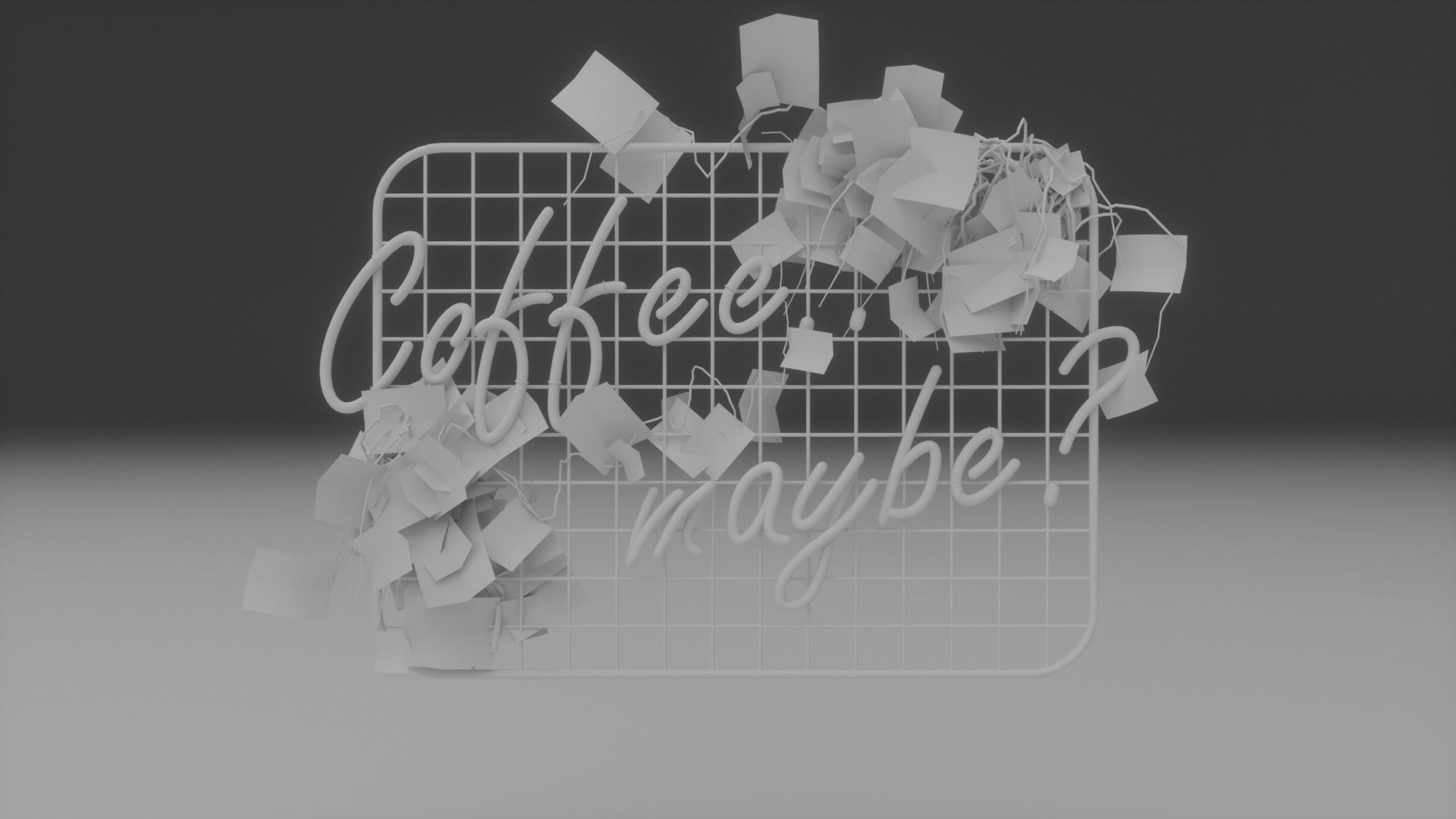 Neon sign coffee maybe Low-poly 3D model_5