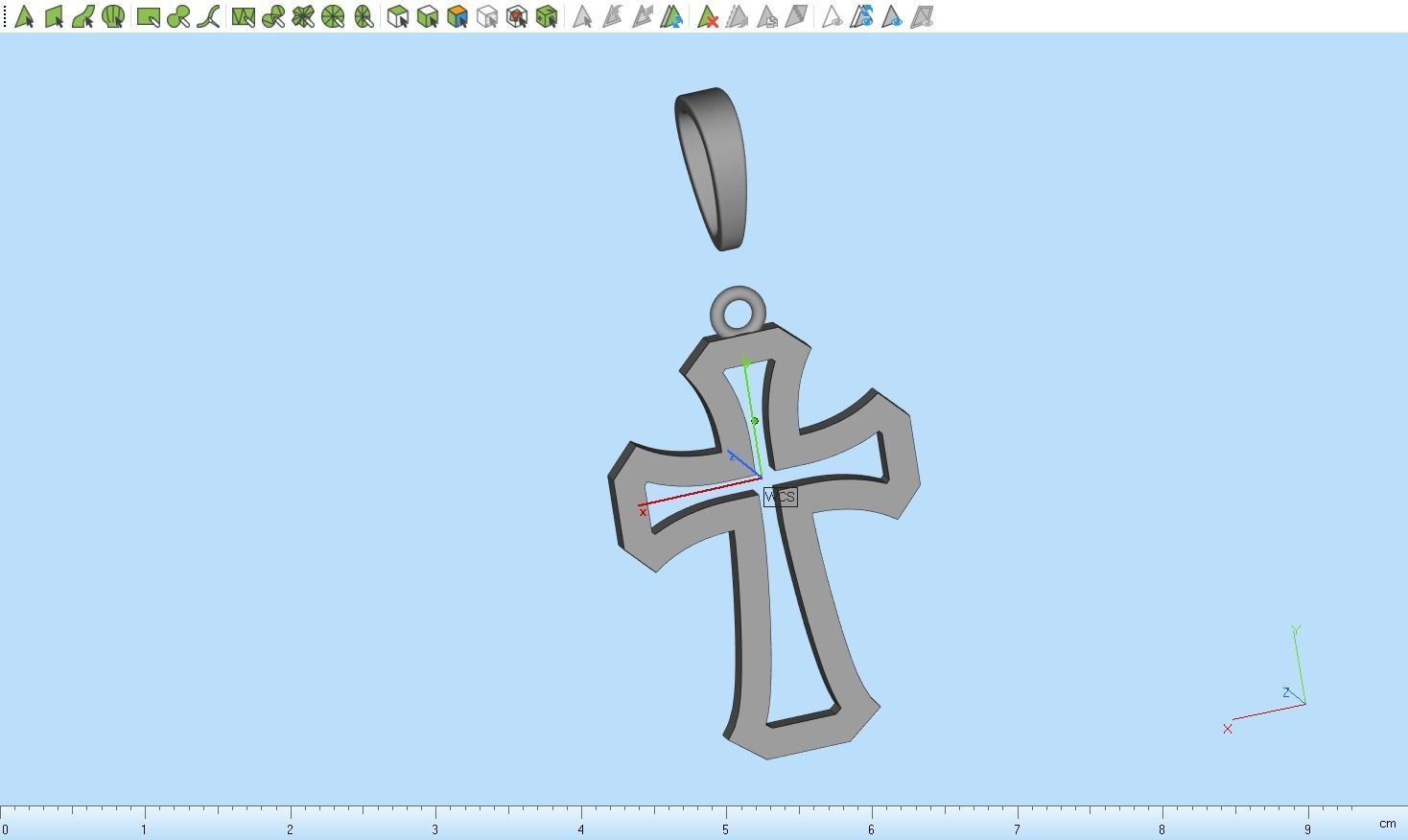 Cross with gems 5 3D print model_14