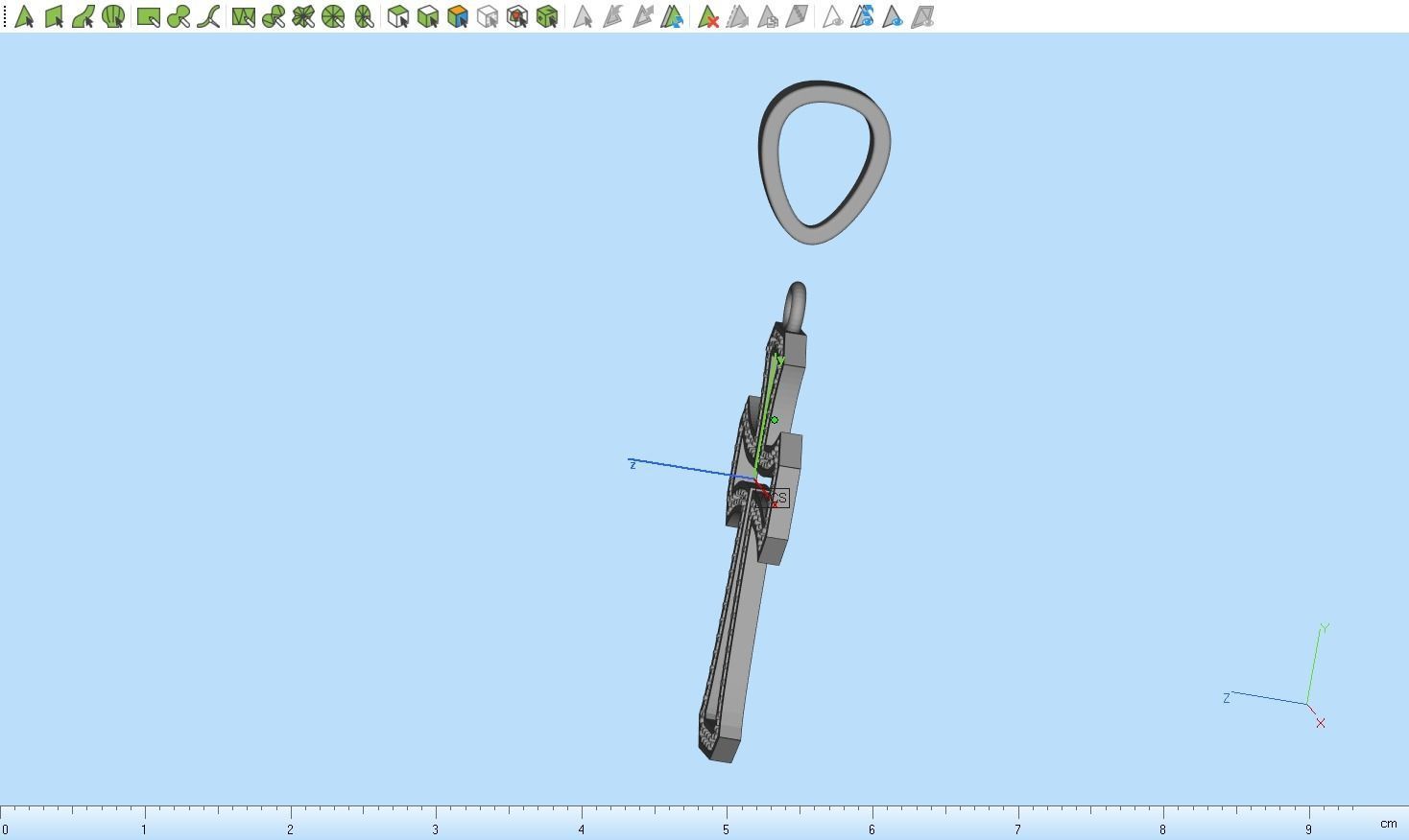 Cross with gems 5 3D print model_13