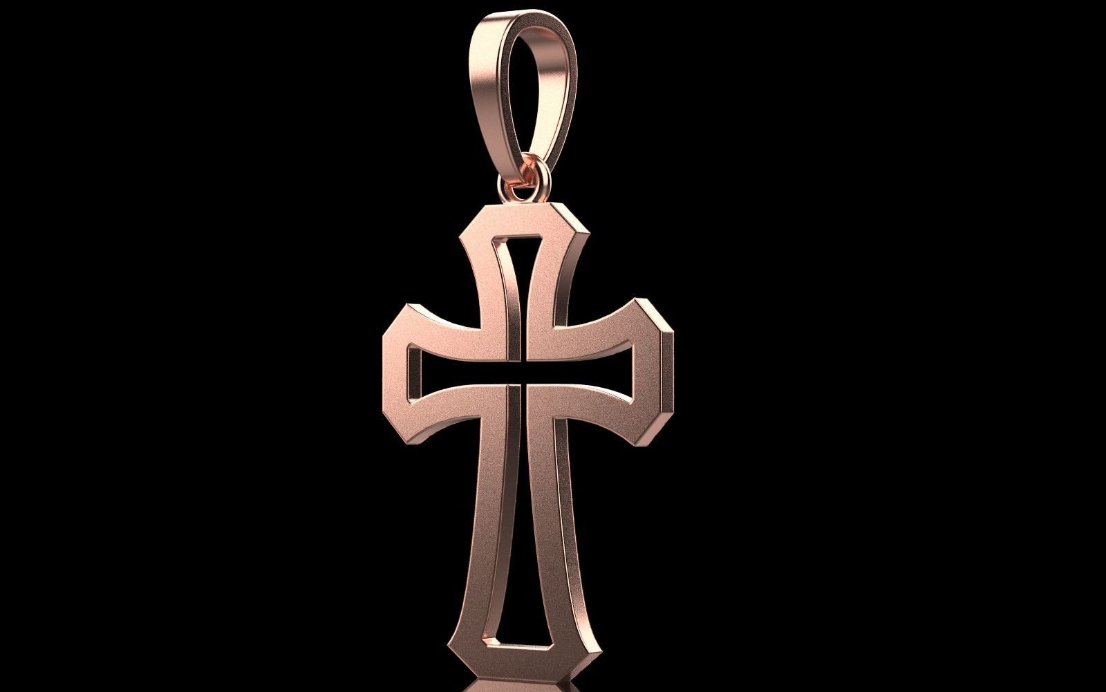 Cross with gems 5 3D print model_22