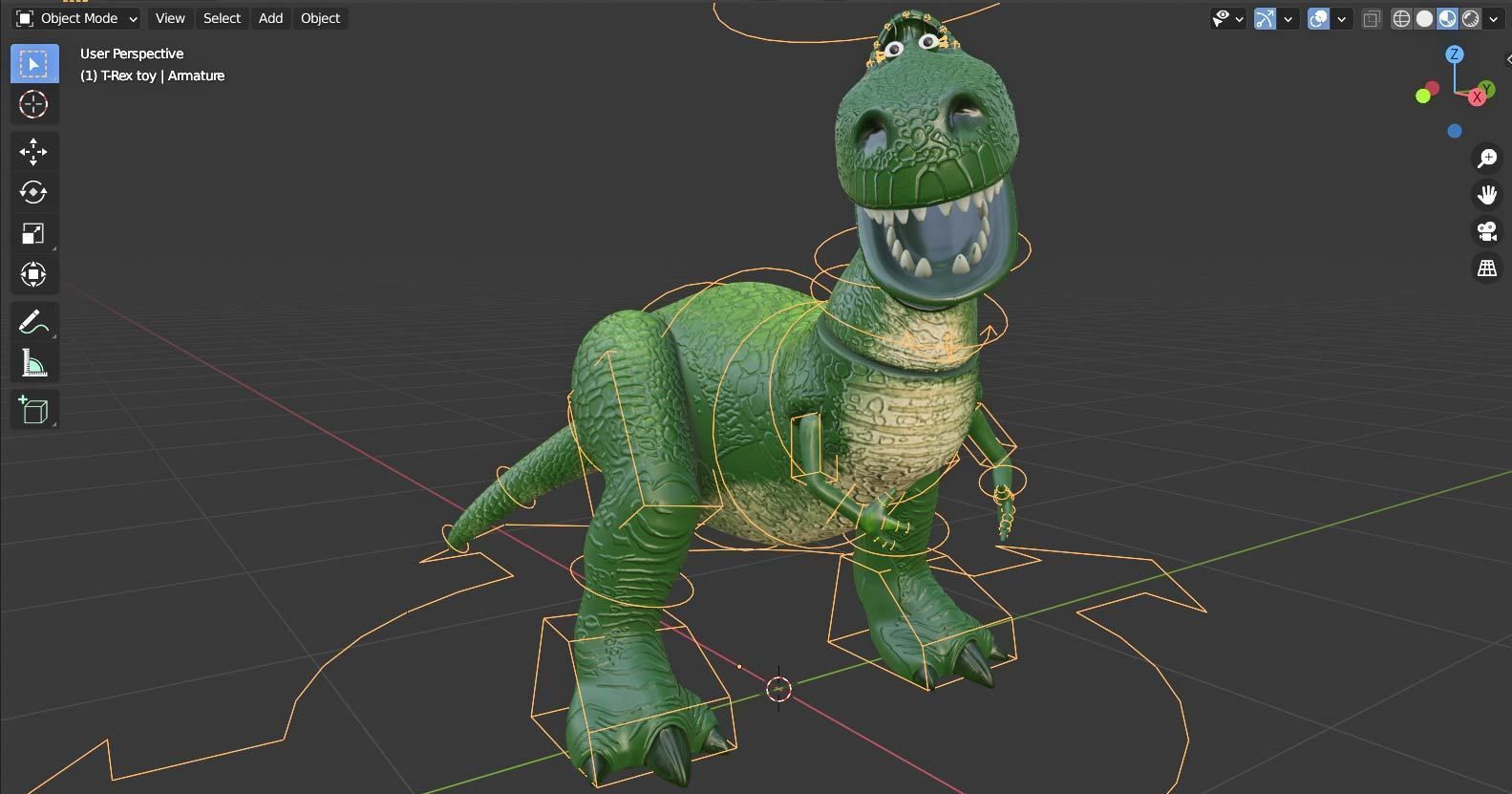 Toy story - T rex rigged 3D model_6