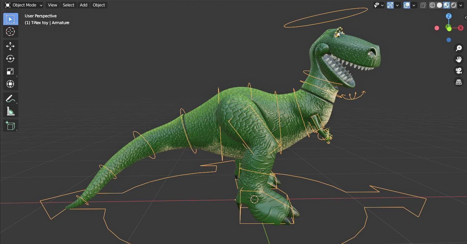 Toy story - T rex rigged 3D model_9
