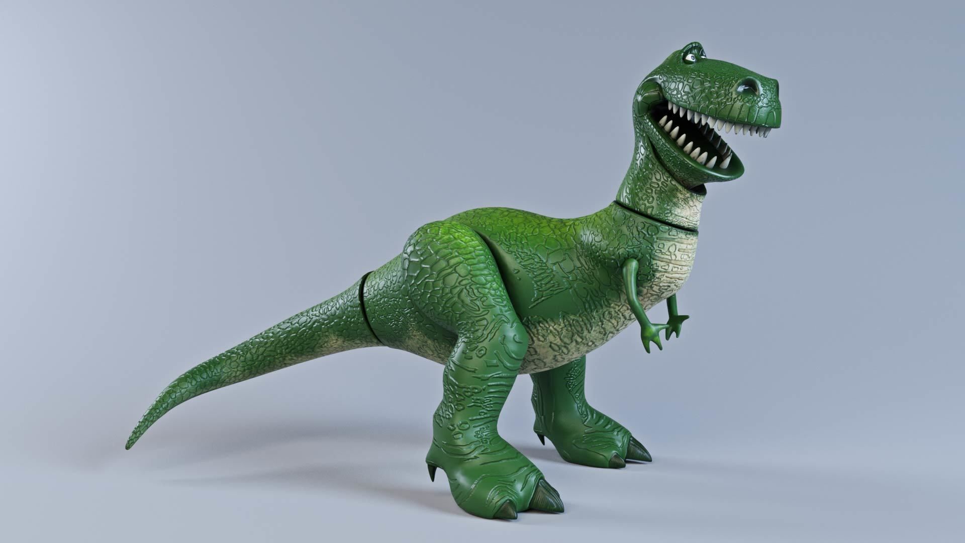 Toy story - T rex rigged 3D model_2