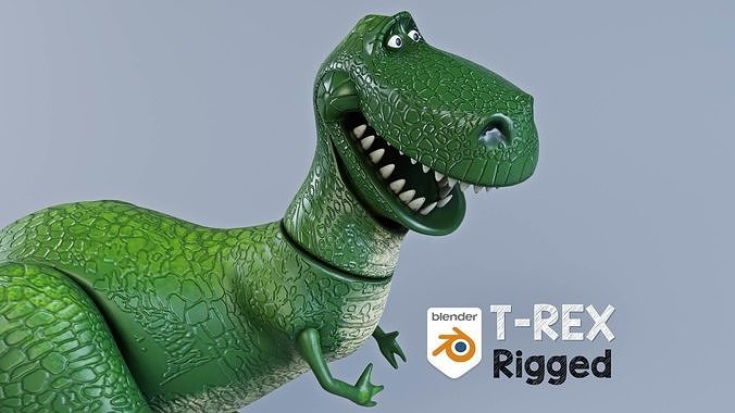 Toy story - T rex rigged 3D model