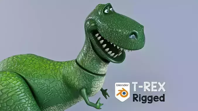 Toy story - T rex rigged 3D model
