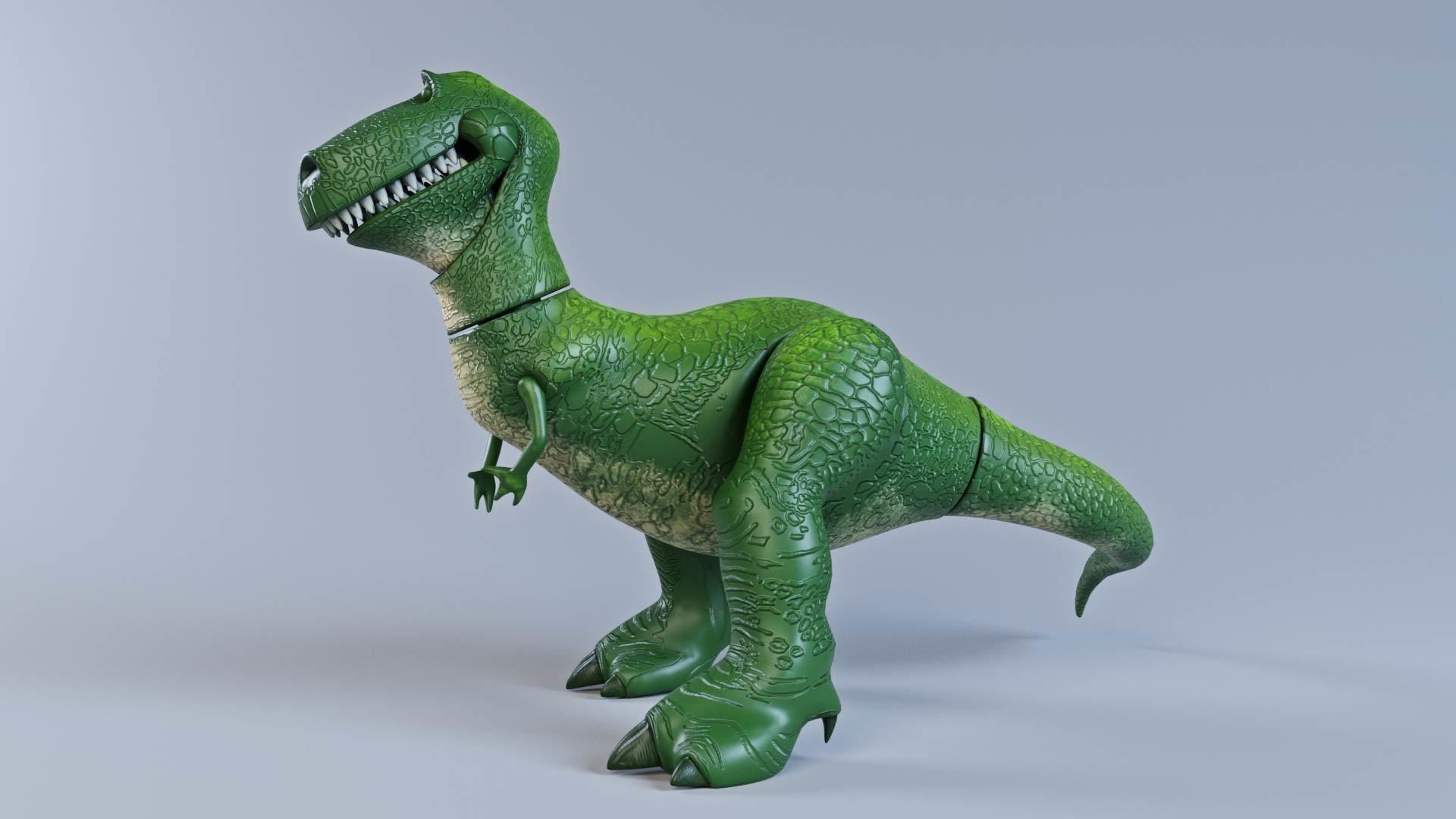 Toy story - T rex rigged 3D model_11