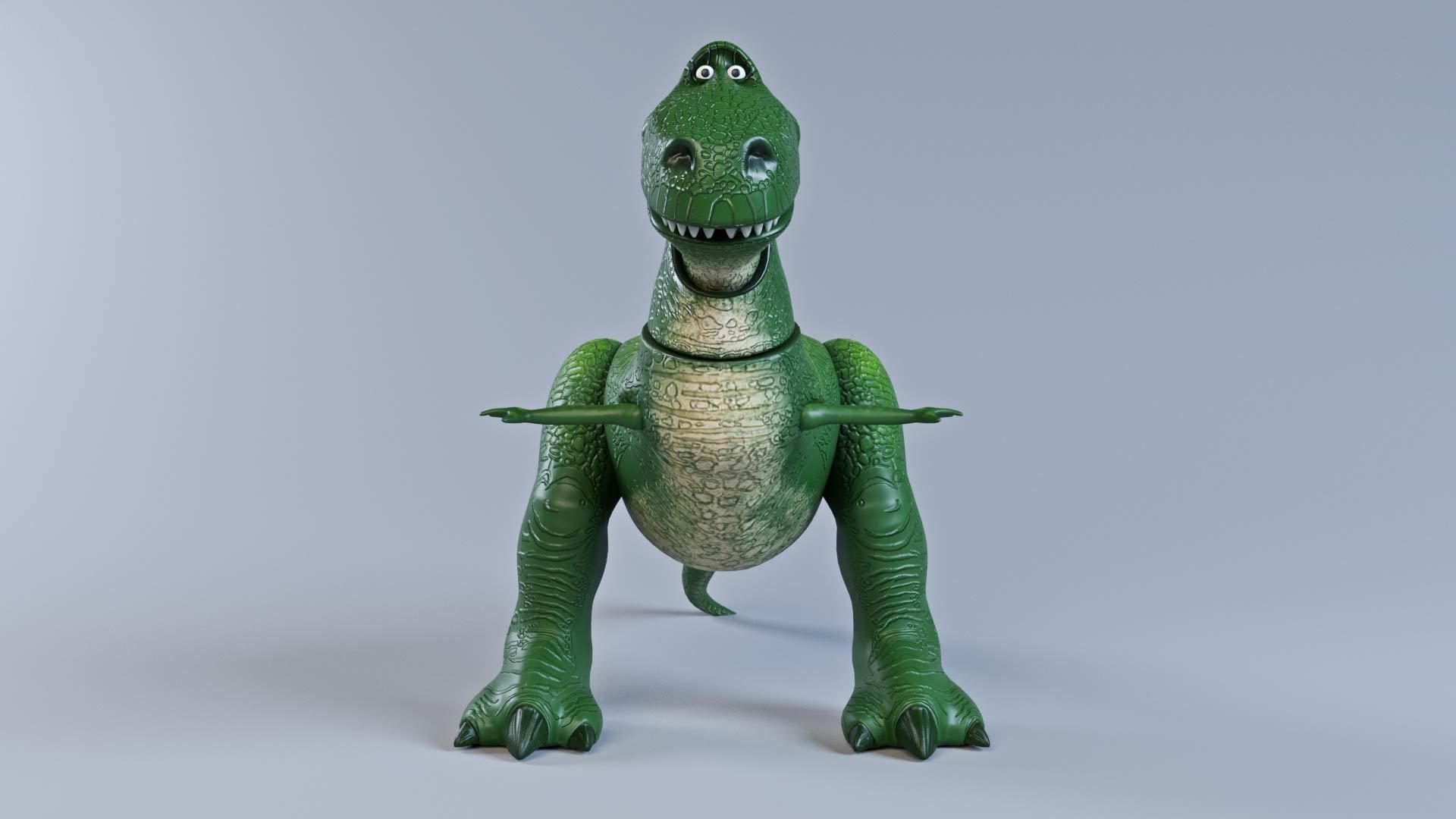Toy story - T rex rigged 3D model_12