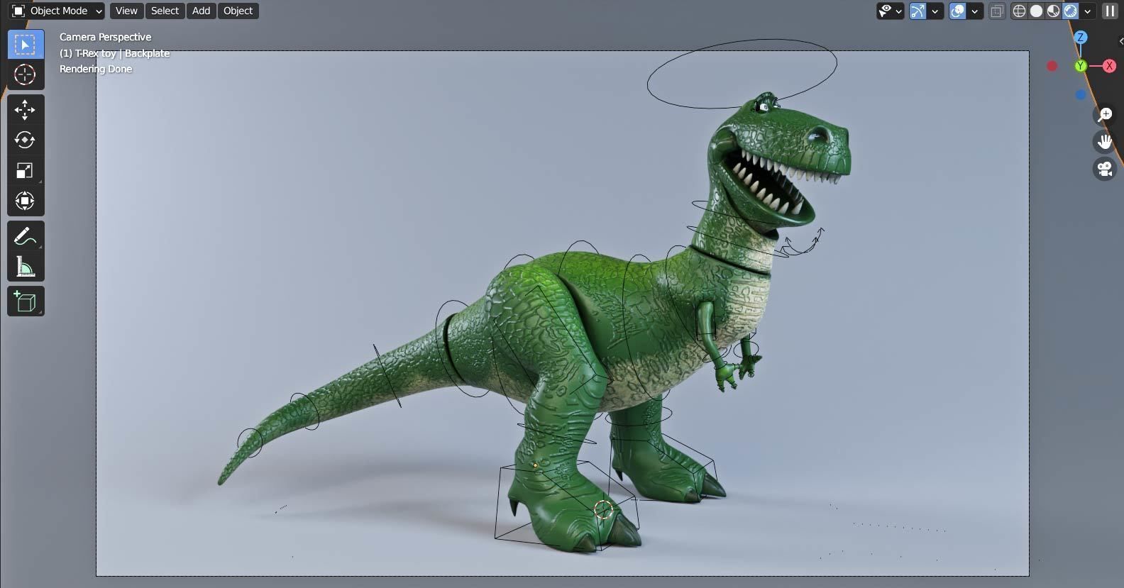 Toy story - T rex rigged 3D model_3