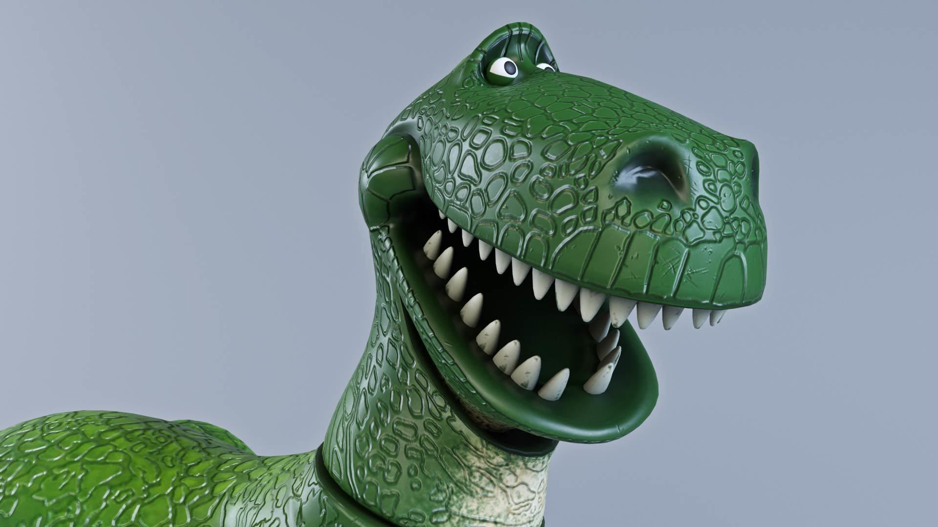 Toy story - T rex rigged 3D model_10
