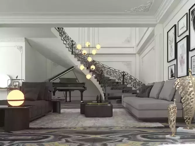  luxury interior 3D model