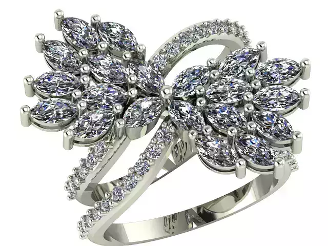 marquis  diamond ring 3D print model