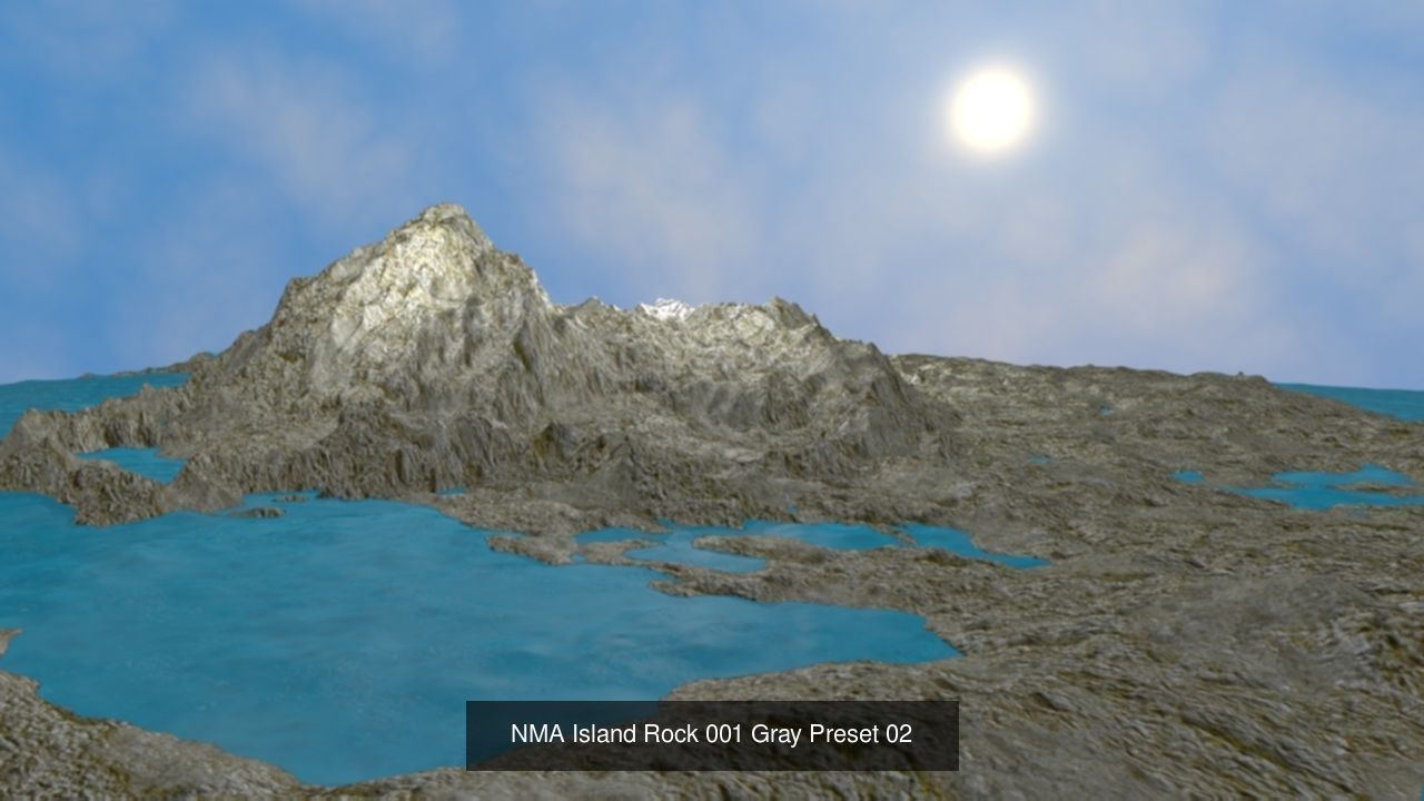 NMA Island Rock 001 Gray 3D Model Collection_2