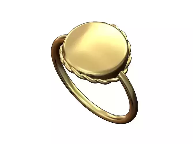 Braided wire round dome band US sizes 5to9