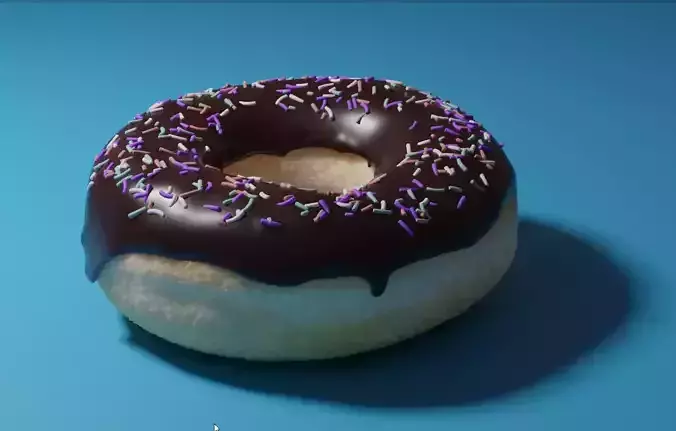 Donut chocolate with sprinkles