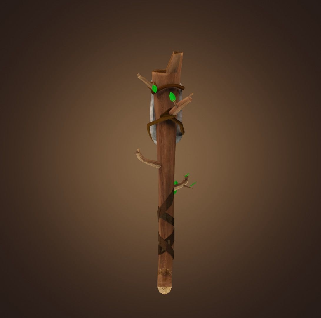Stone Axe PBR Low-Poly Game READY Low-poly 3D model_4
