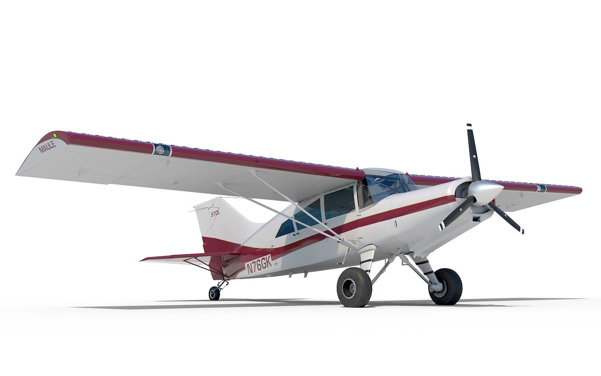 Maule light aircraft with interior 3D model_10