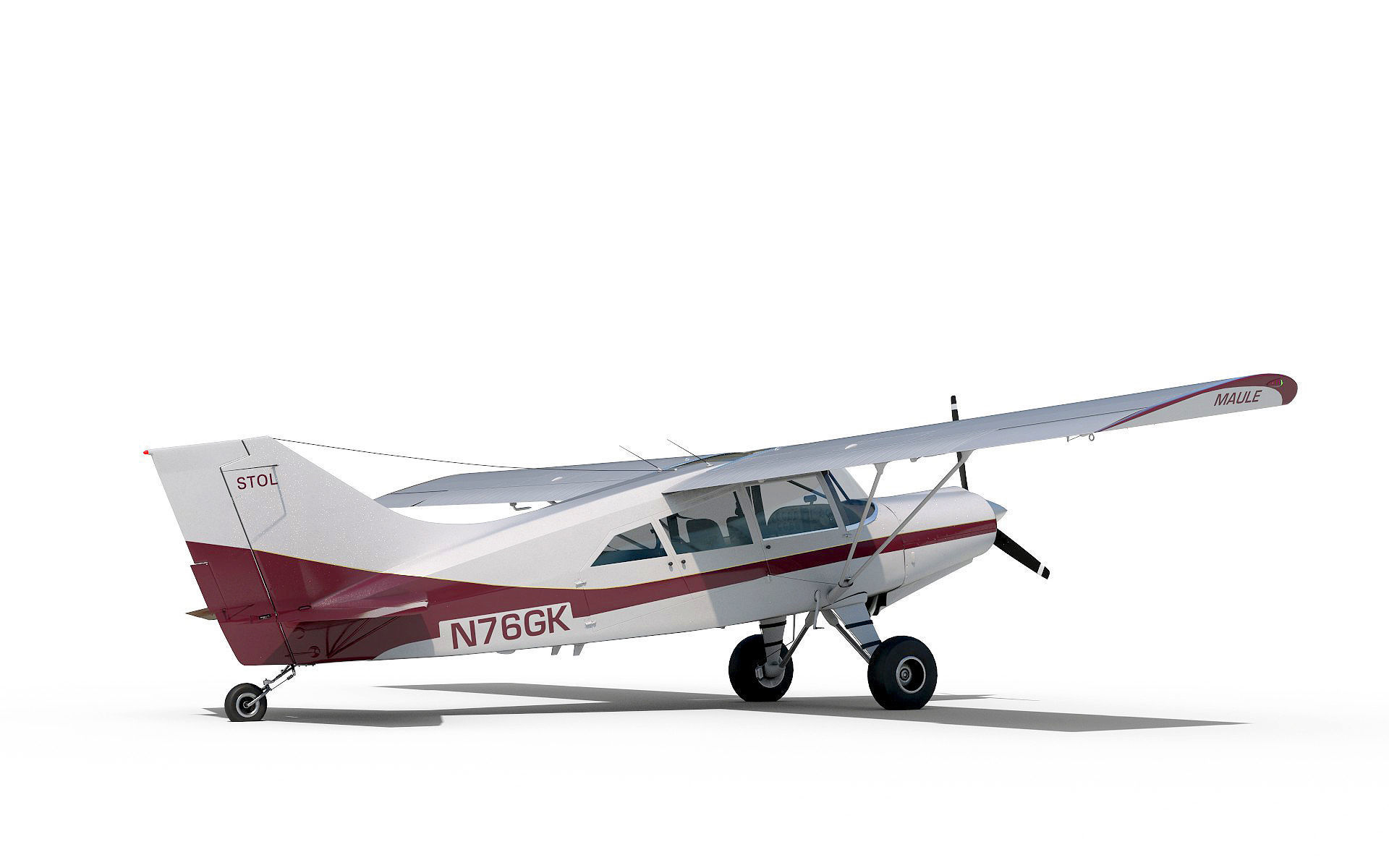 Maule light aircraft with interior 3D model_18