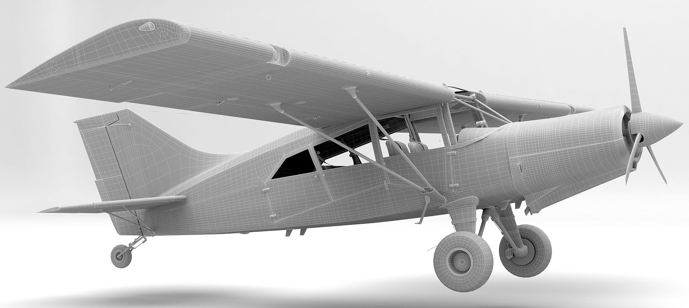 Maule light aircraft with interior 3D model_25