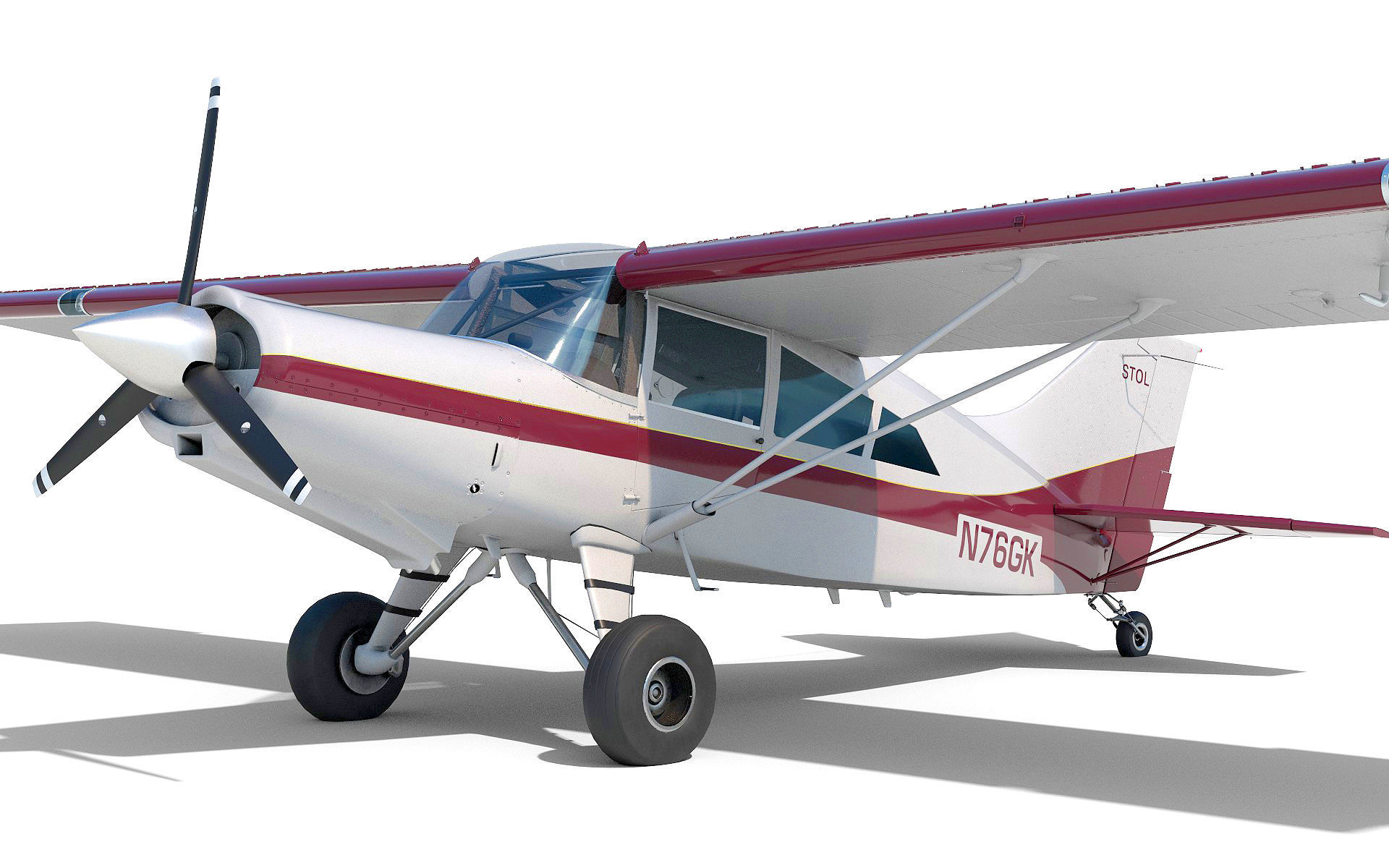 Maule light aircraft with interior 3D model_27