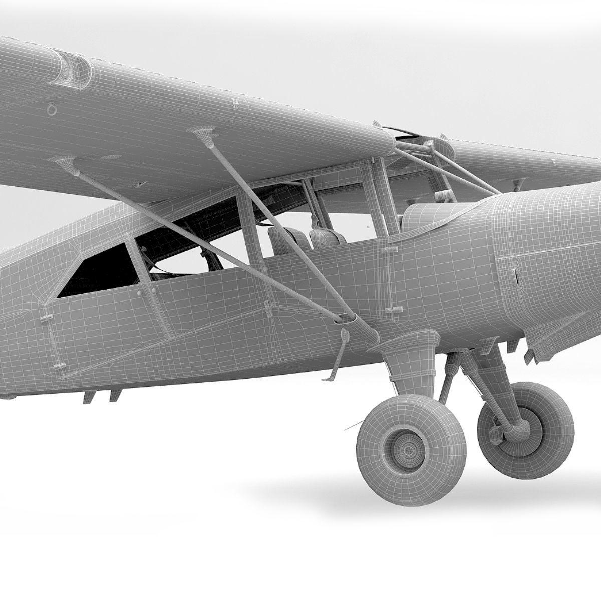 Maule light aircraft with interior 3D model_15