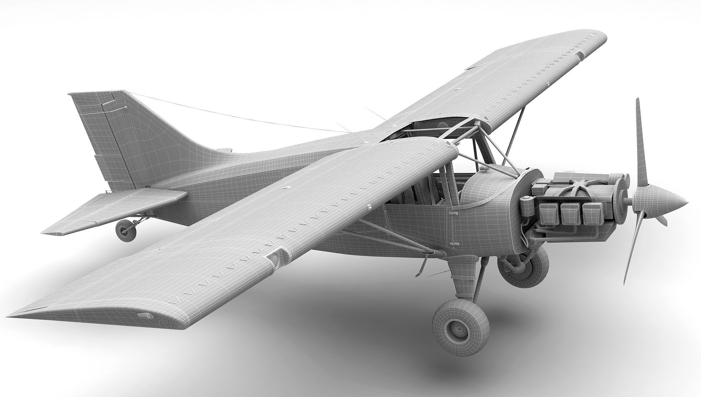 Maule light aircraft with interior 3D model_17