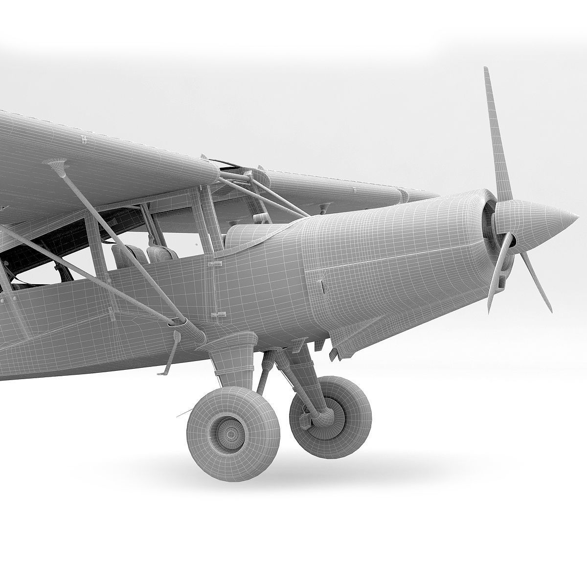 Maule light aircraft with interior 3D model_16