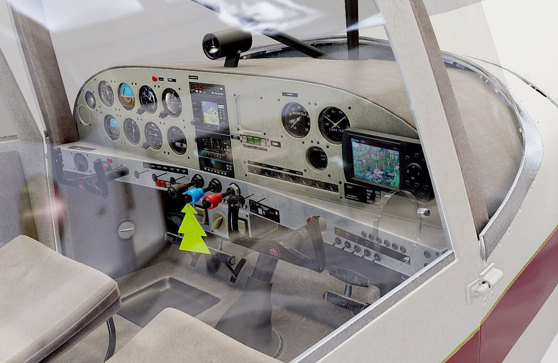 Maule light aircraft with interior 3D model_19