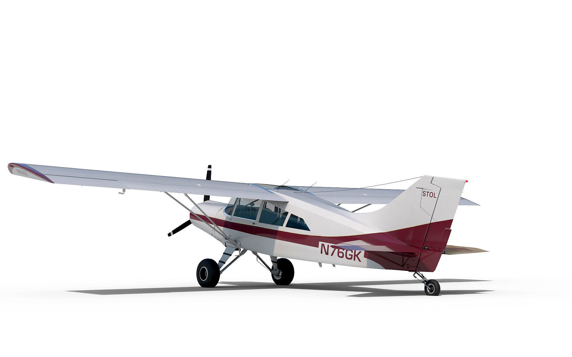 Maule light aircraft with interior 3D model_12