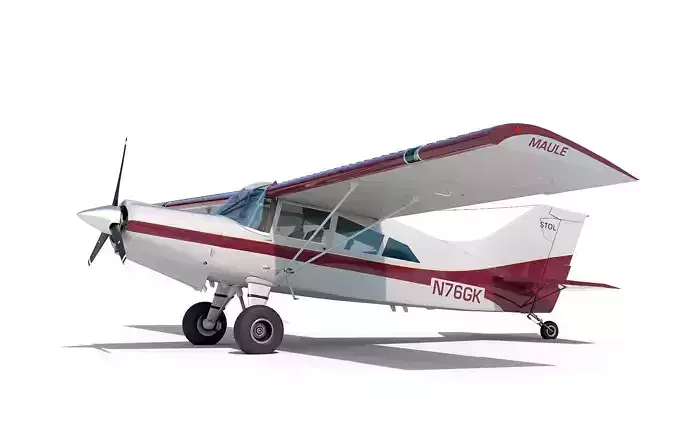 Maule light aircraft with interior 3D model