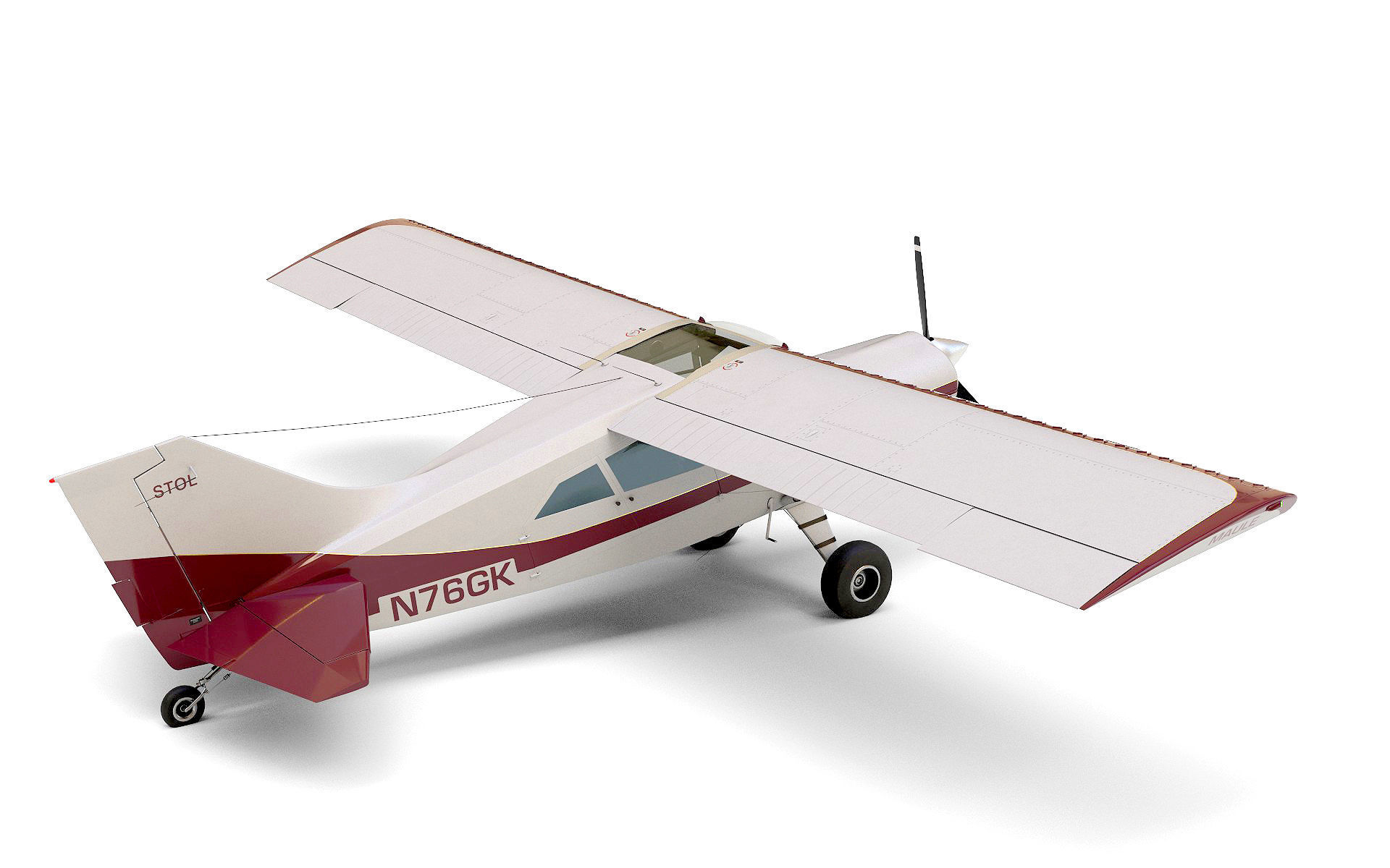 Maule light aircraft with interior 3D model_22